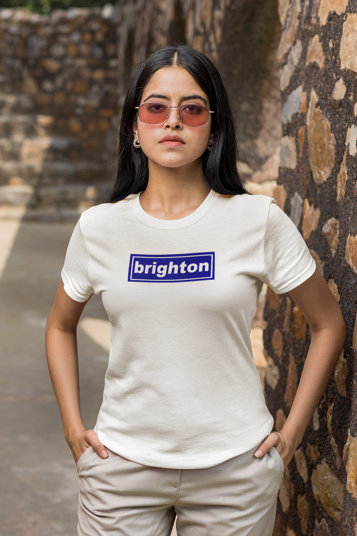 Brighton Solid Rectangle Ladies T Shirt