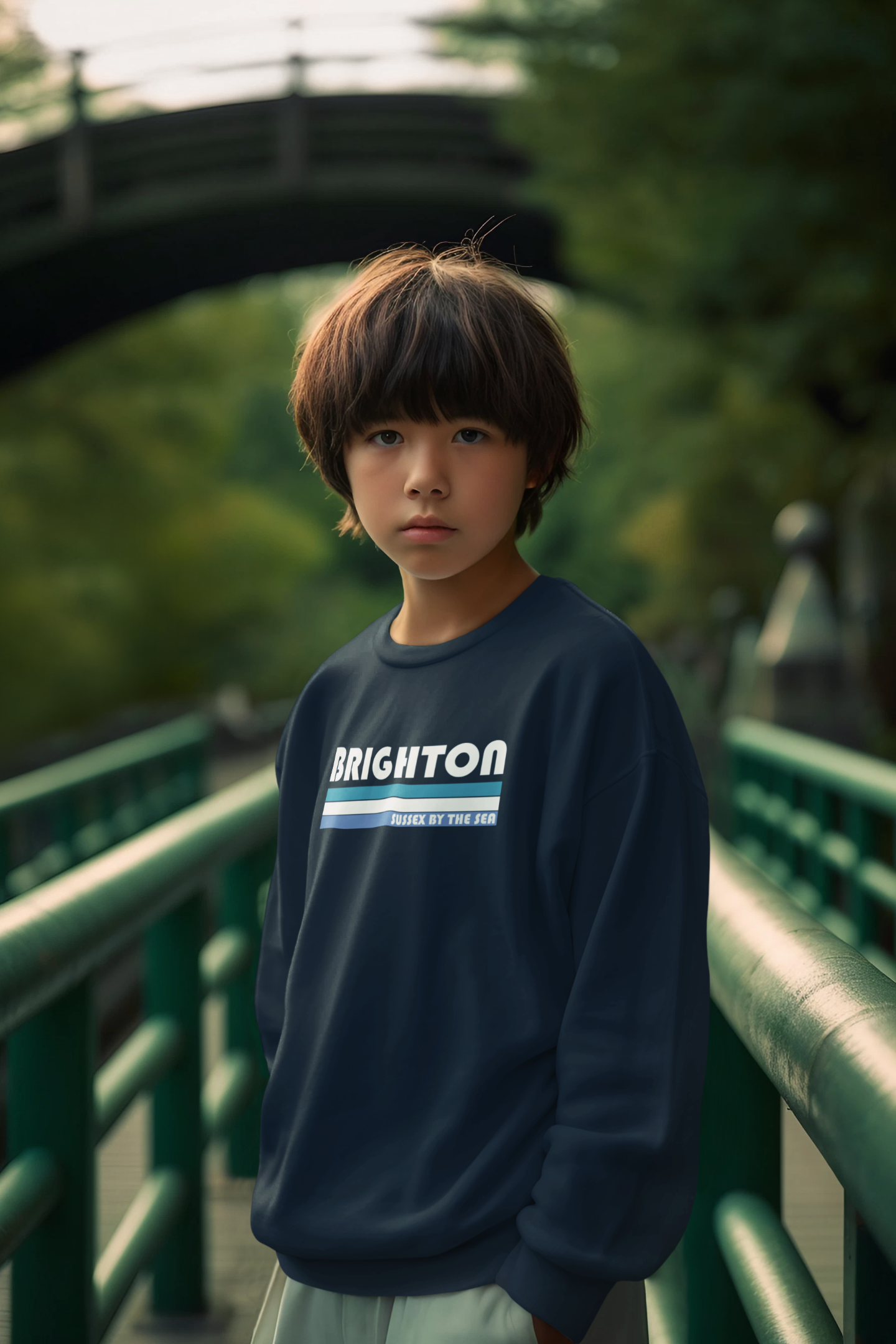 Kids Sweatshirt 3 Stripe Brighton Logo