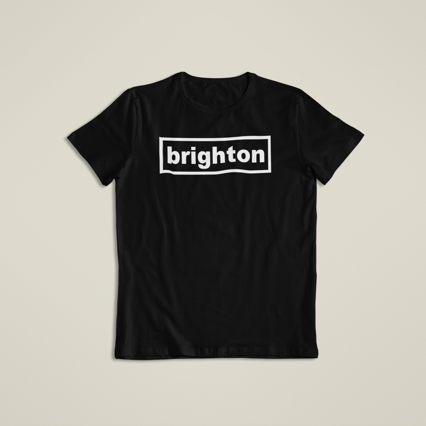 Brighton Rectangle white logo unisex T Shirt
