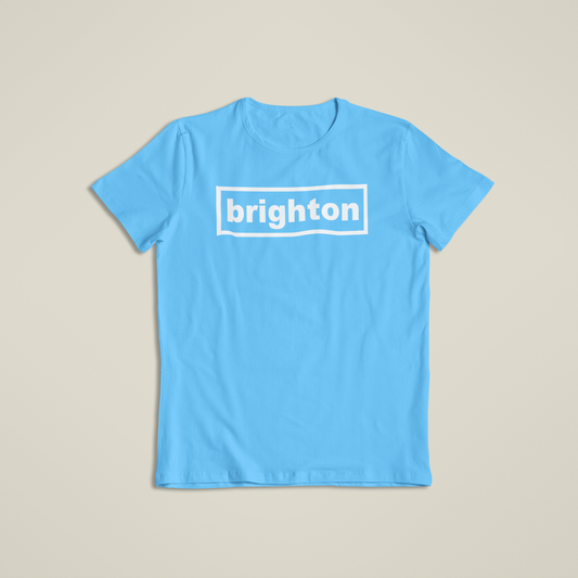 Brighton Rectangle white logo unisex T Shirt