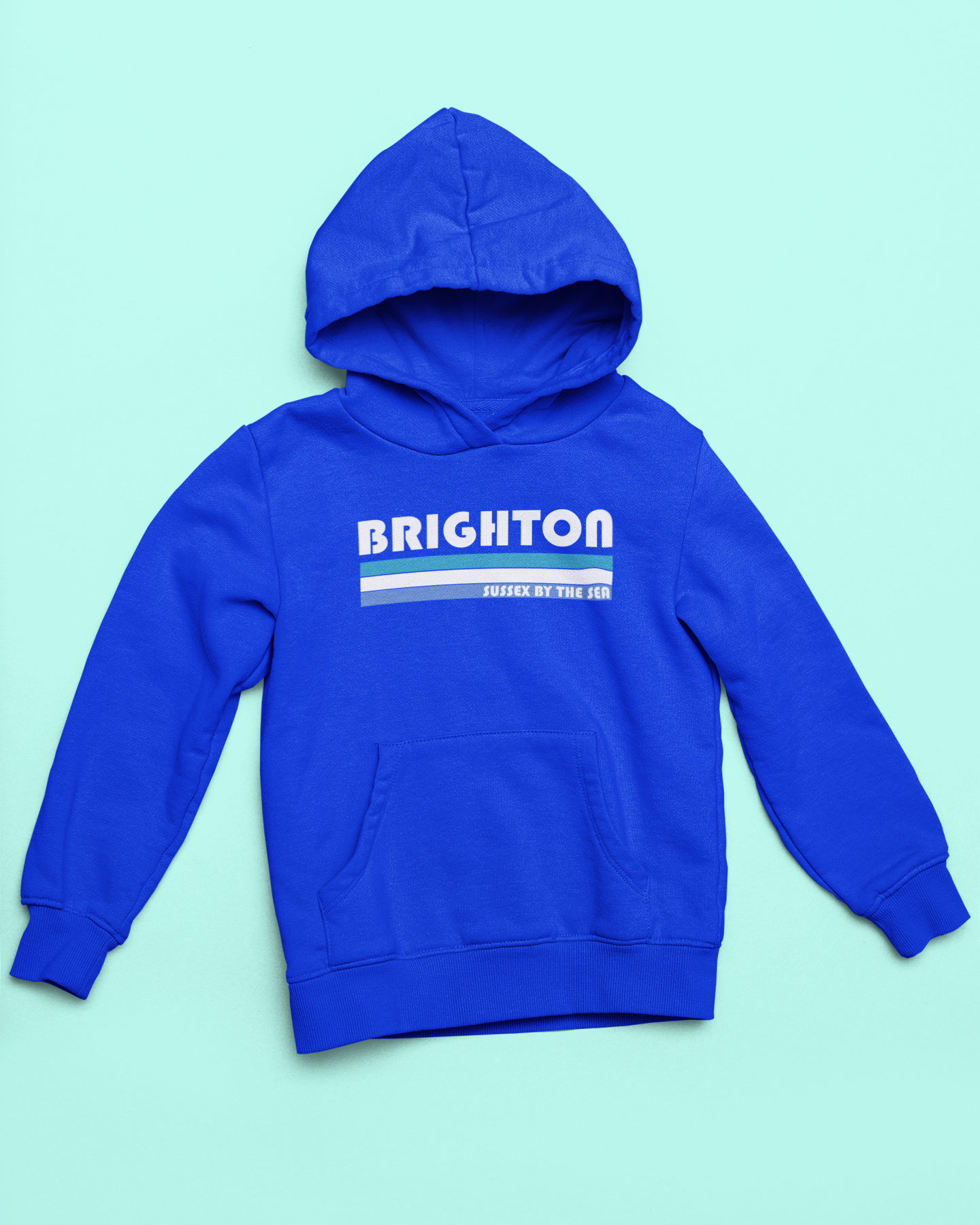 Kids Hoodie 3 Stripe Brighton Logo