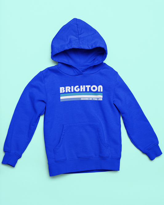 Kids Hoodie 3 Stripe Brighton Logo