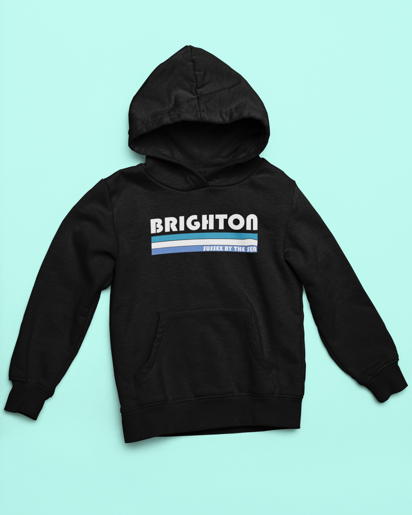 Kids Hoodie 3 Stripe Brighton Logo