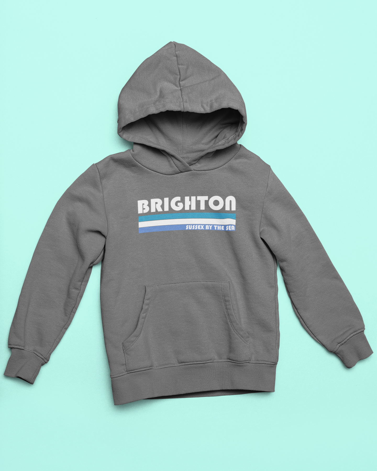 Kids Hoodie 3 Stripe Brighton Logo