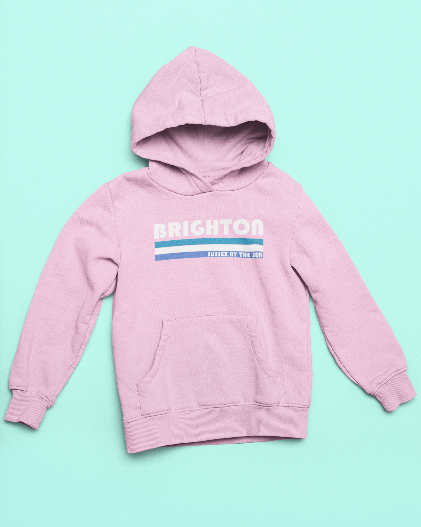 Kids Hoodie 3 Stripe Brighton Logo