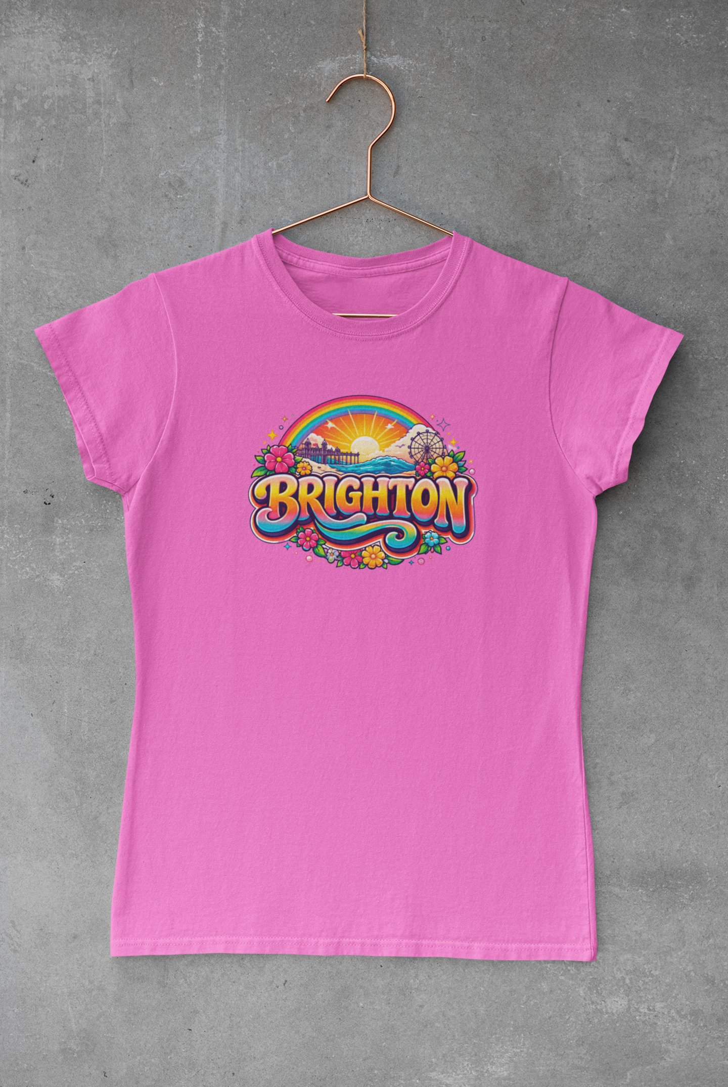 Brighton Beach Sunset Ladies T Shirt