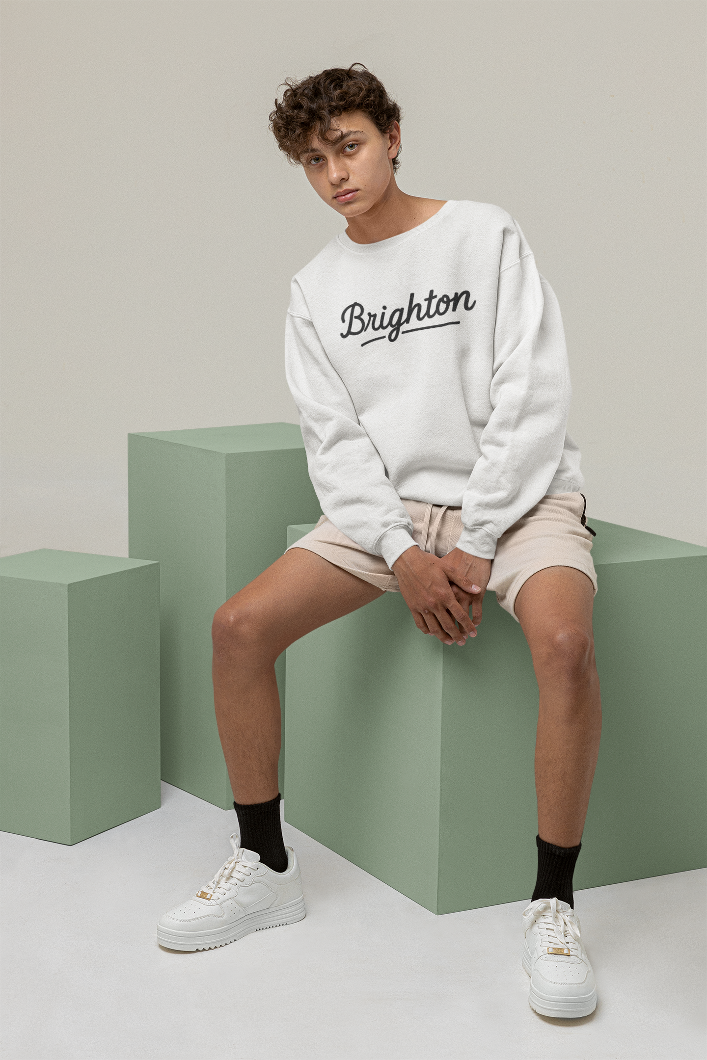Brighton Script unisex Sweatshirt – The Brighton Clothing Company